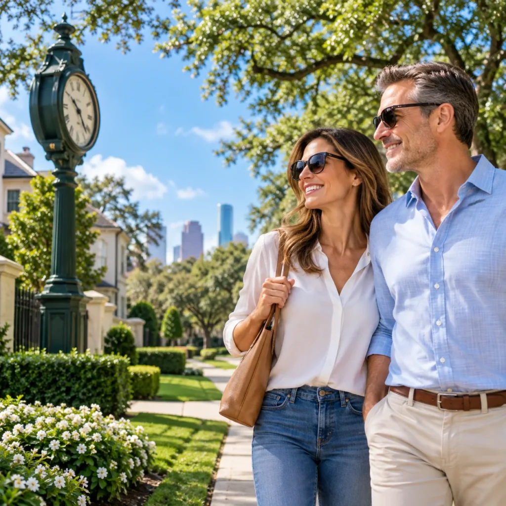 Professional couple in Bellaire and West University representing hormone therapy and TRT care in Houston